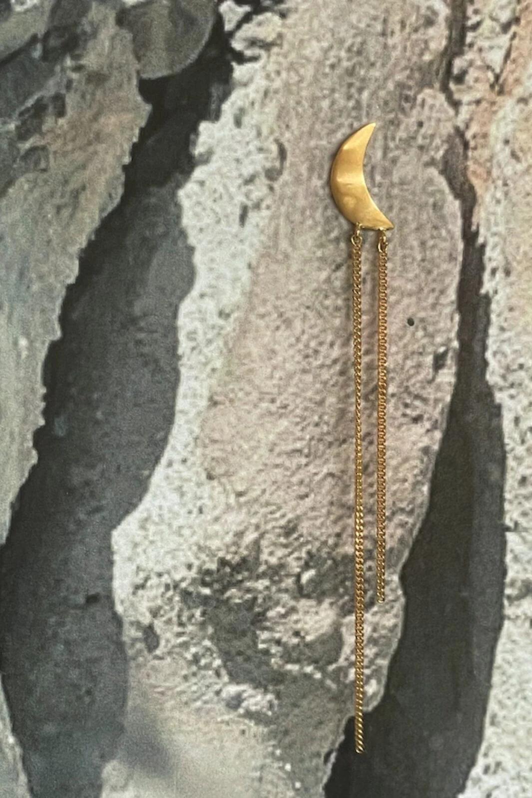 Stine A Bella Moon Earring With Long Chains