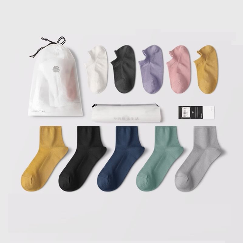 Evorest Bags - 10 paar: Wegwerpsokken voor op reis (verschillende designs)