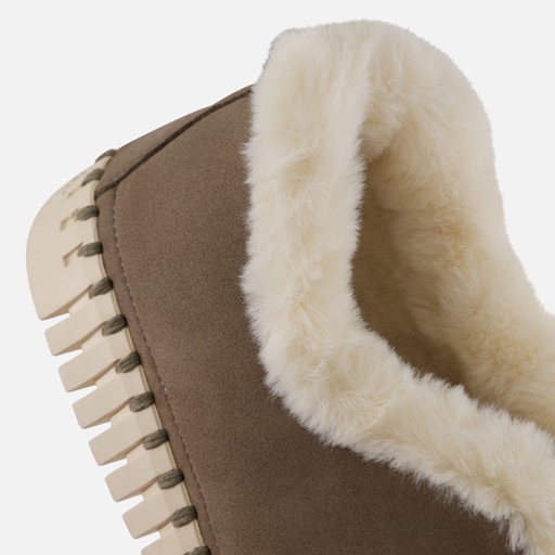 Ilse Jacobsen Pantoffels taupe Suede