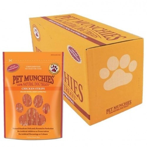 Petiscos naturais de carne para cães, sabor natural.