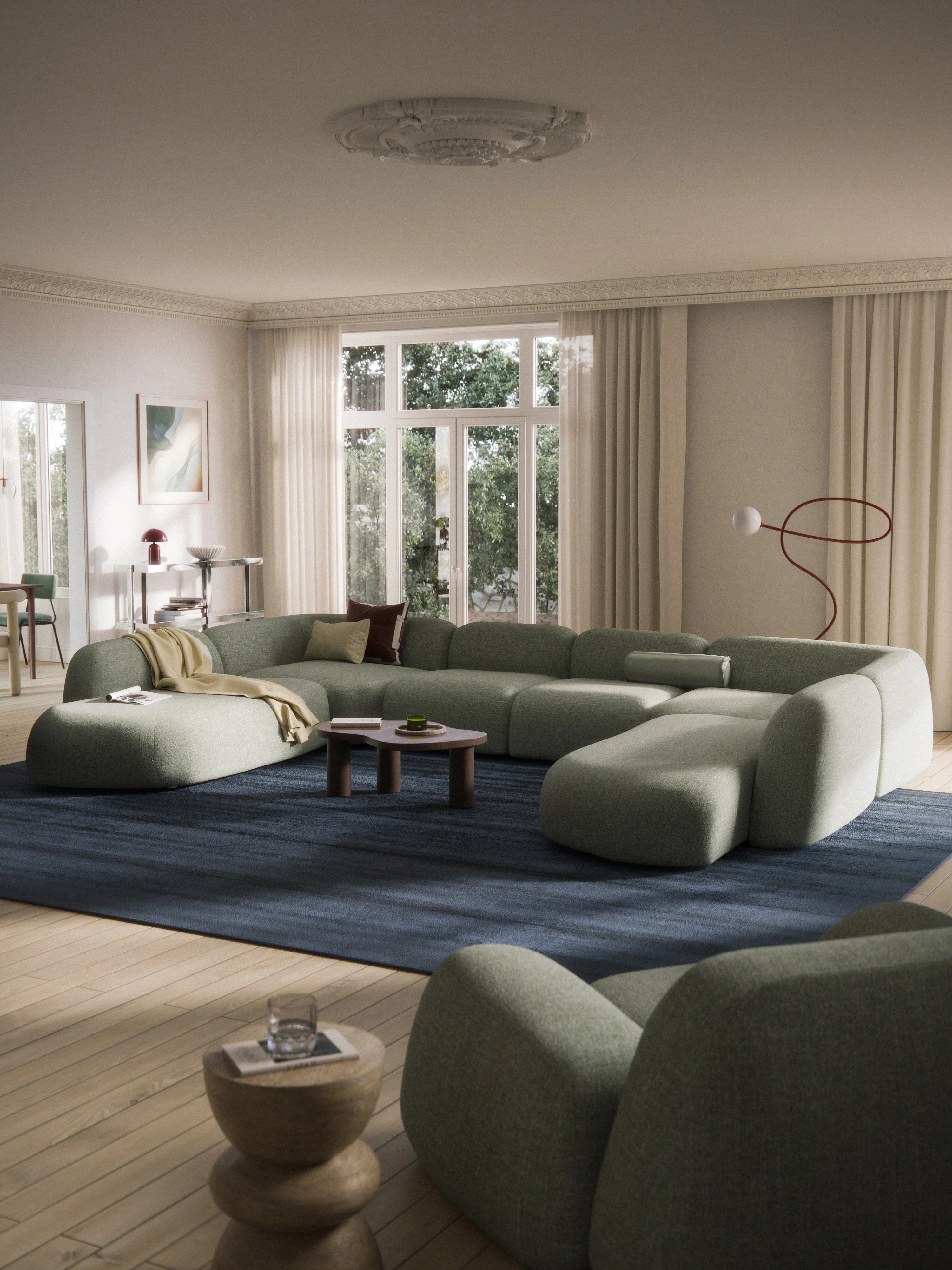 Modulaire bouclé XL bank Wolke