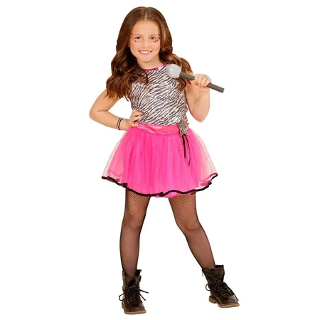 Widmann Kinderkostüm Pop Star Girl, 158cm, Kleid