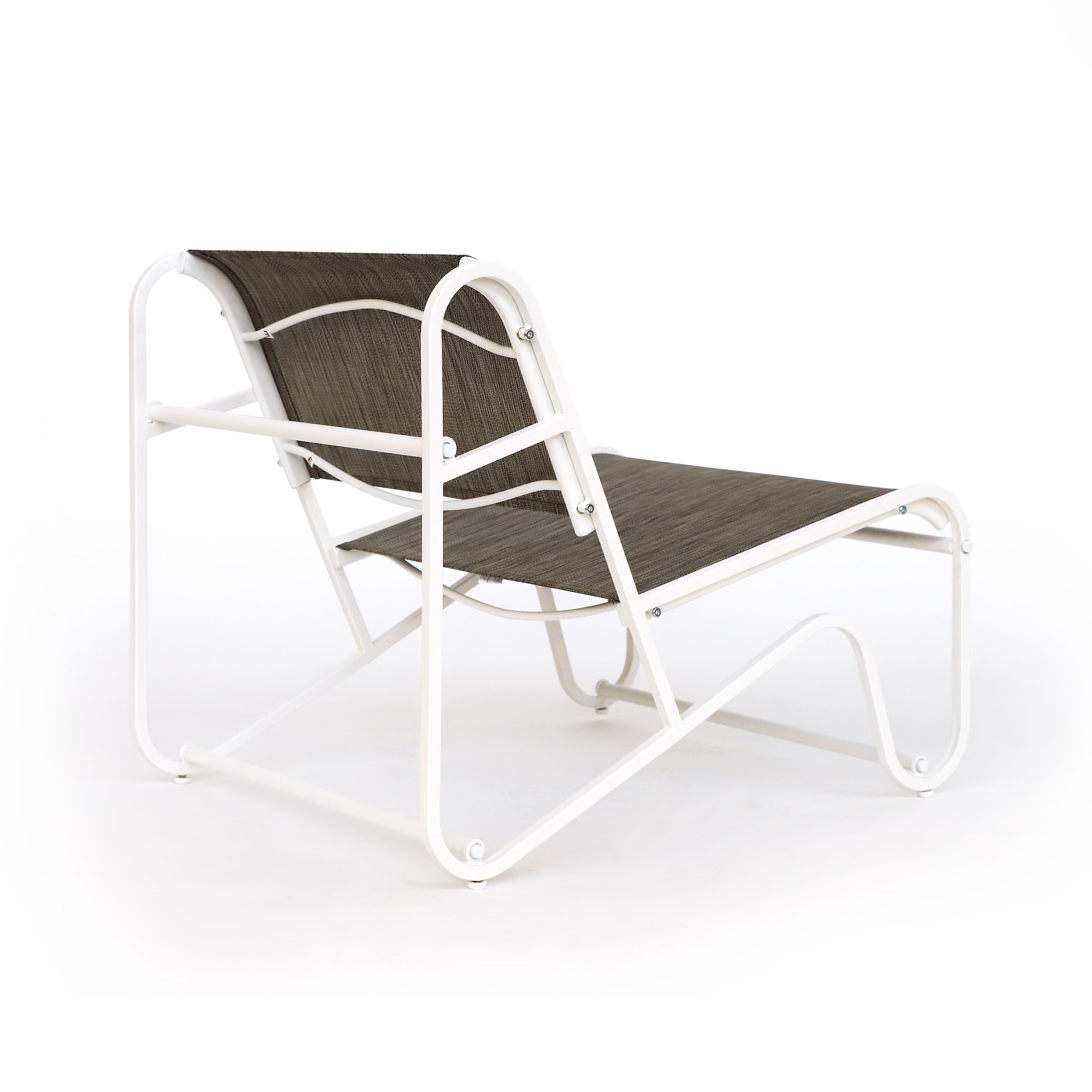 Gartensessel 'Clemond', weiß, braun, B 50 cm, H 54 cm, L 84 cm günstig bestellen