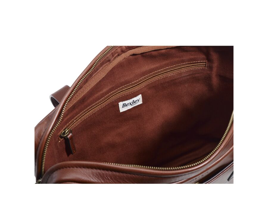 Cartable en cuir cognac - HARWINTON