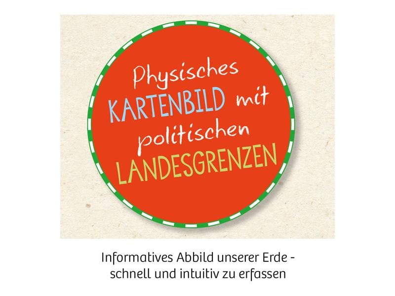 Kosmos Globus Schüler-Globus Physisches Kartenbild mit politischen Ländergrenzen