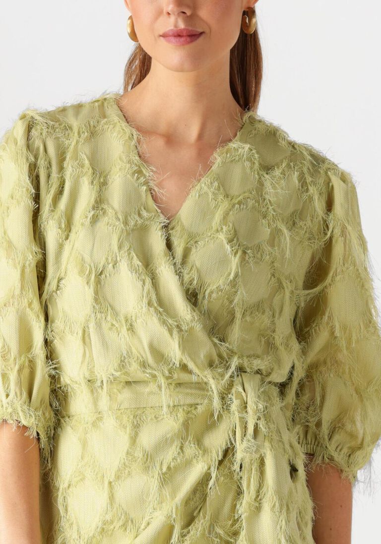 khaki aaiko mini jurk florica fringe pes 482