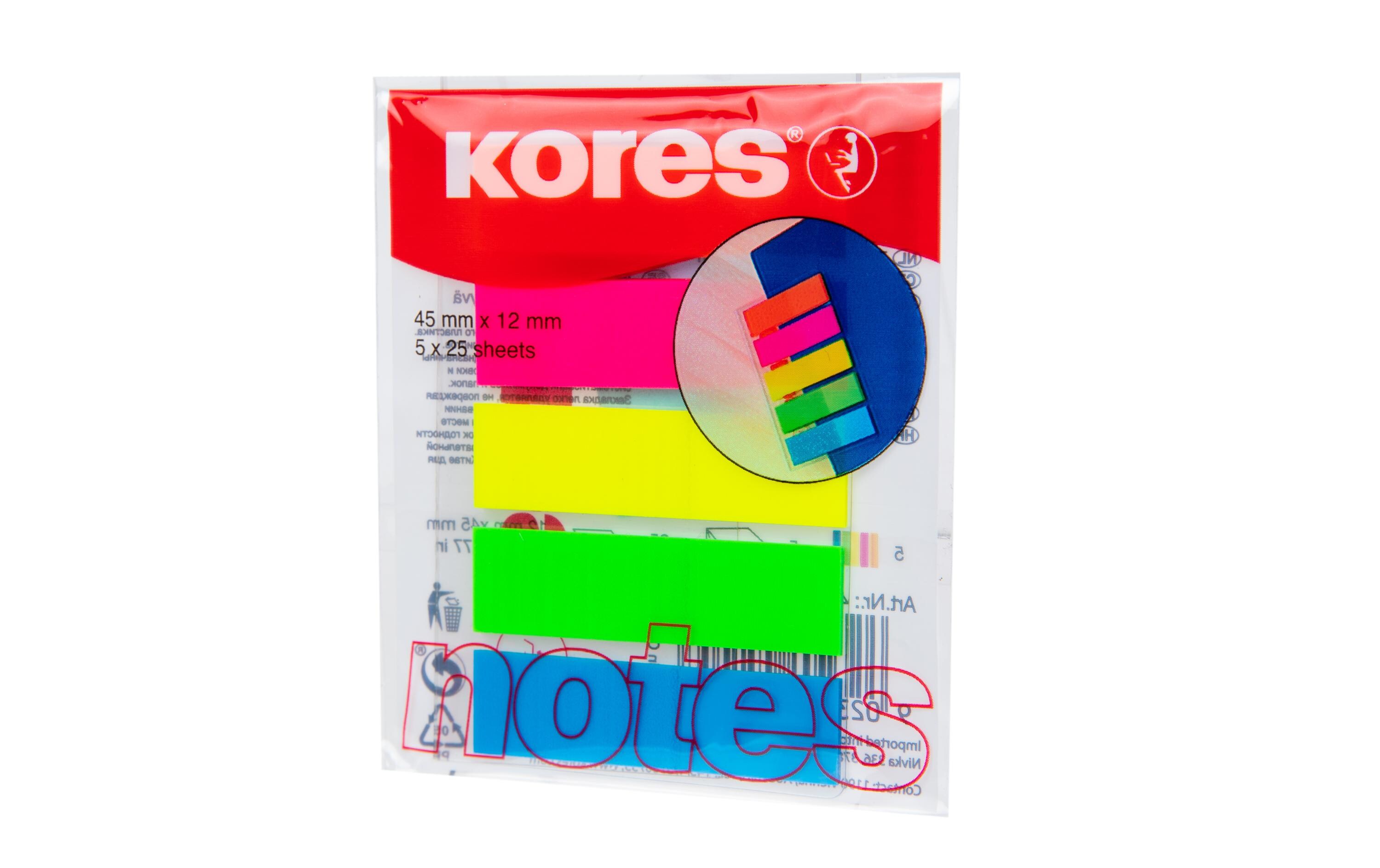 Page Marker Neon 25 Stück pro BlockSelbstklebende und wiederablösbare Indexstreifen