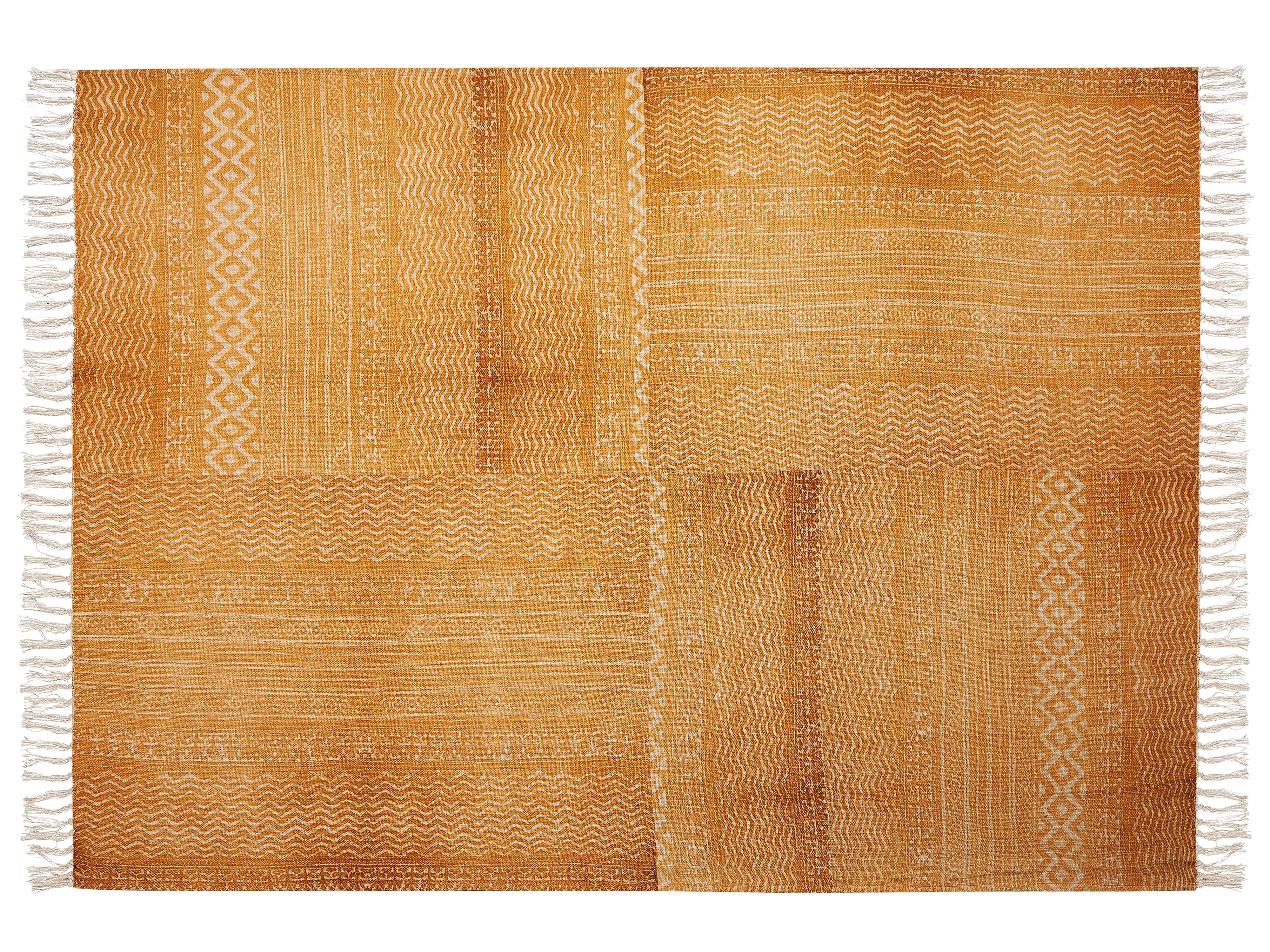 Plaid FIROZABAD Katoen 130 x 180 cm Oranje