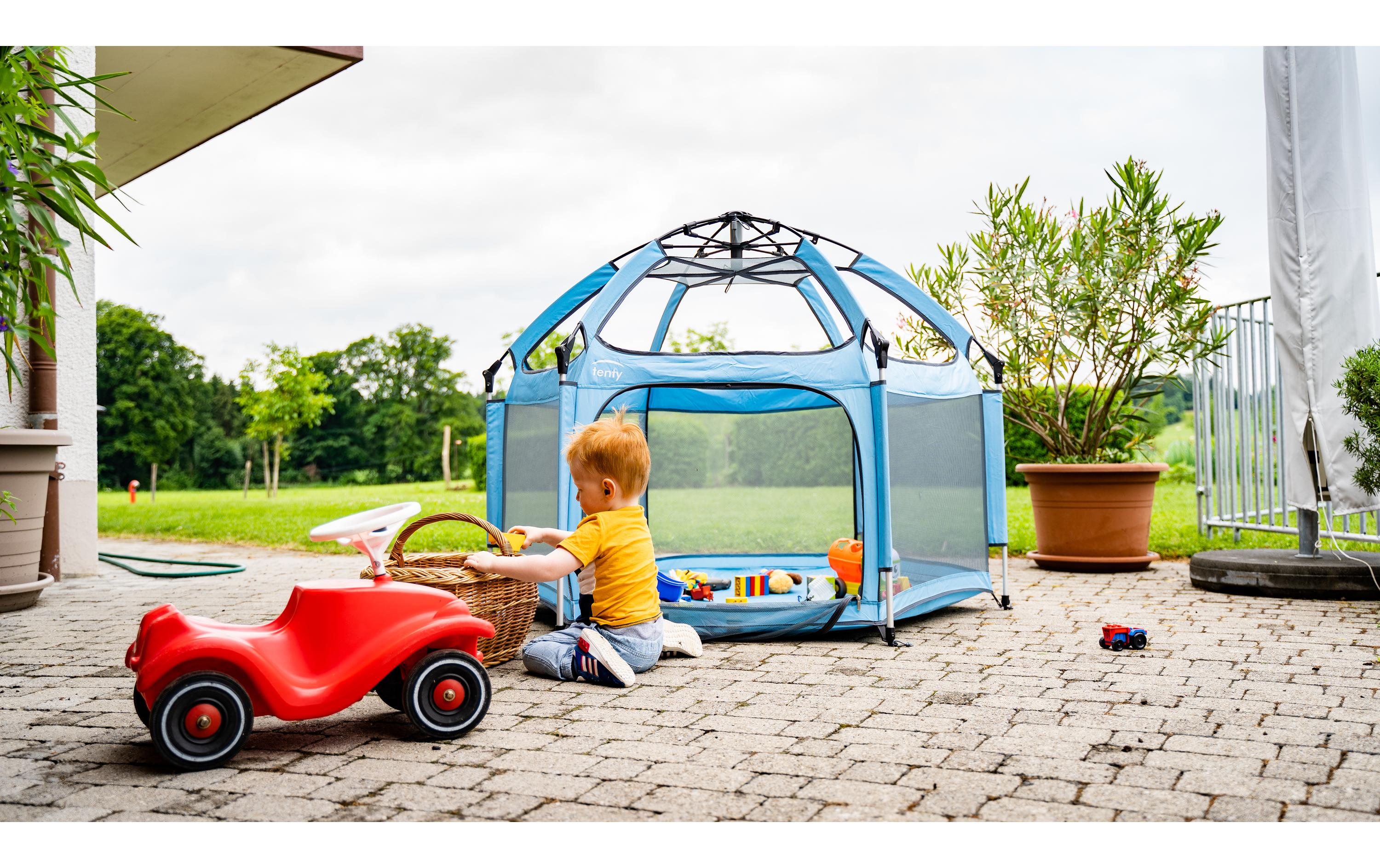 Laufgitter Set Blau<br>Der neue Lieblingsplatz Ihres Kindes