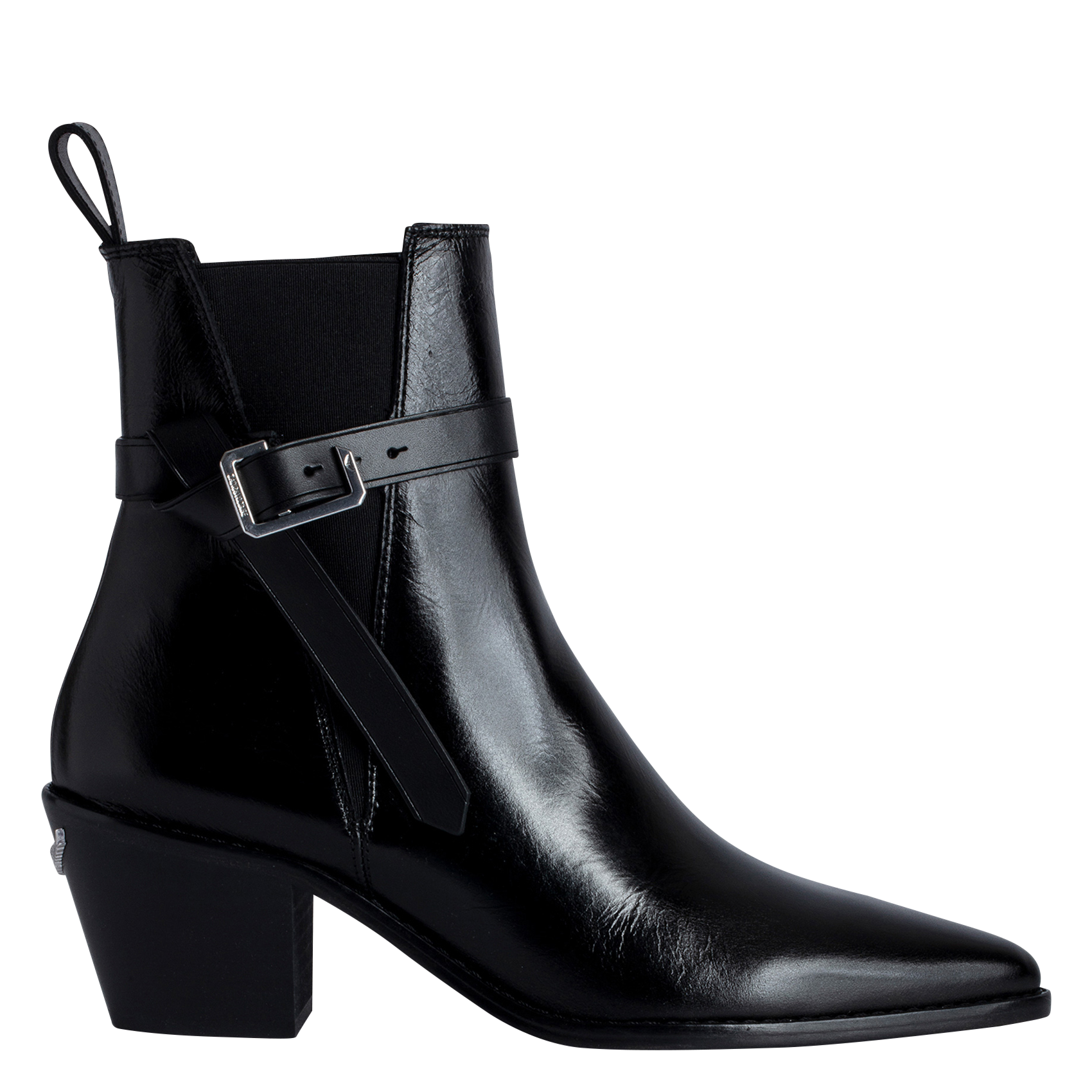 TYLER CECILIA - Bottines à talons en cuir| Noir