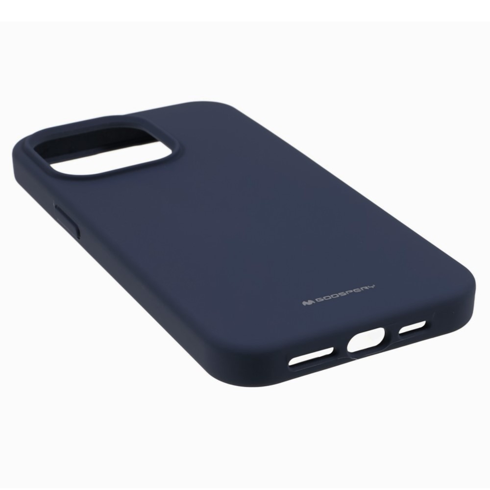 Mercury Goospery - iPhone 15 Pro Silikon Case Hülle - Dunkelblau (Matt)
