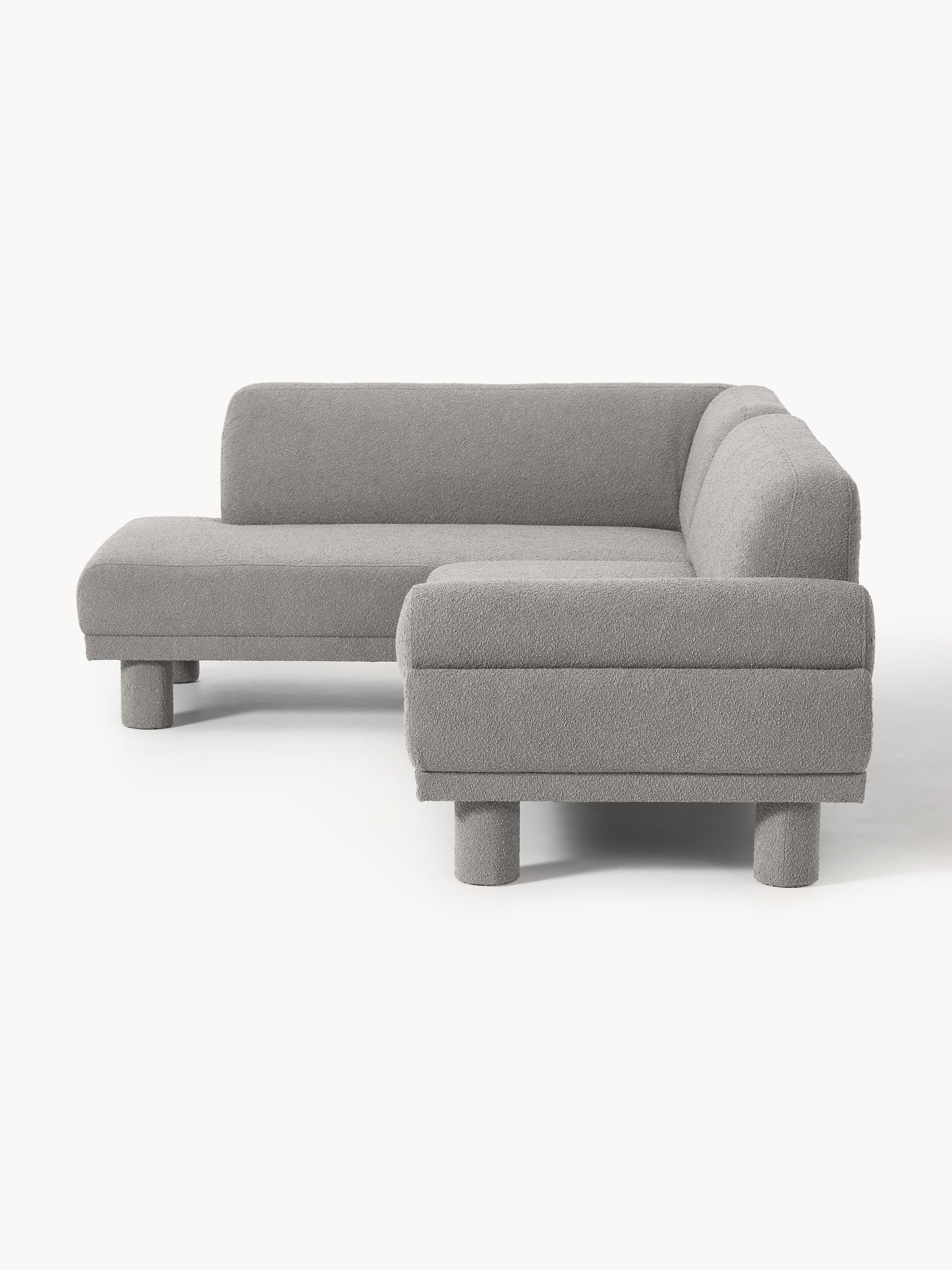 Bouclé hoekbank Lilo