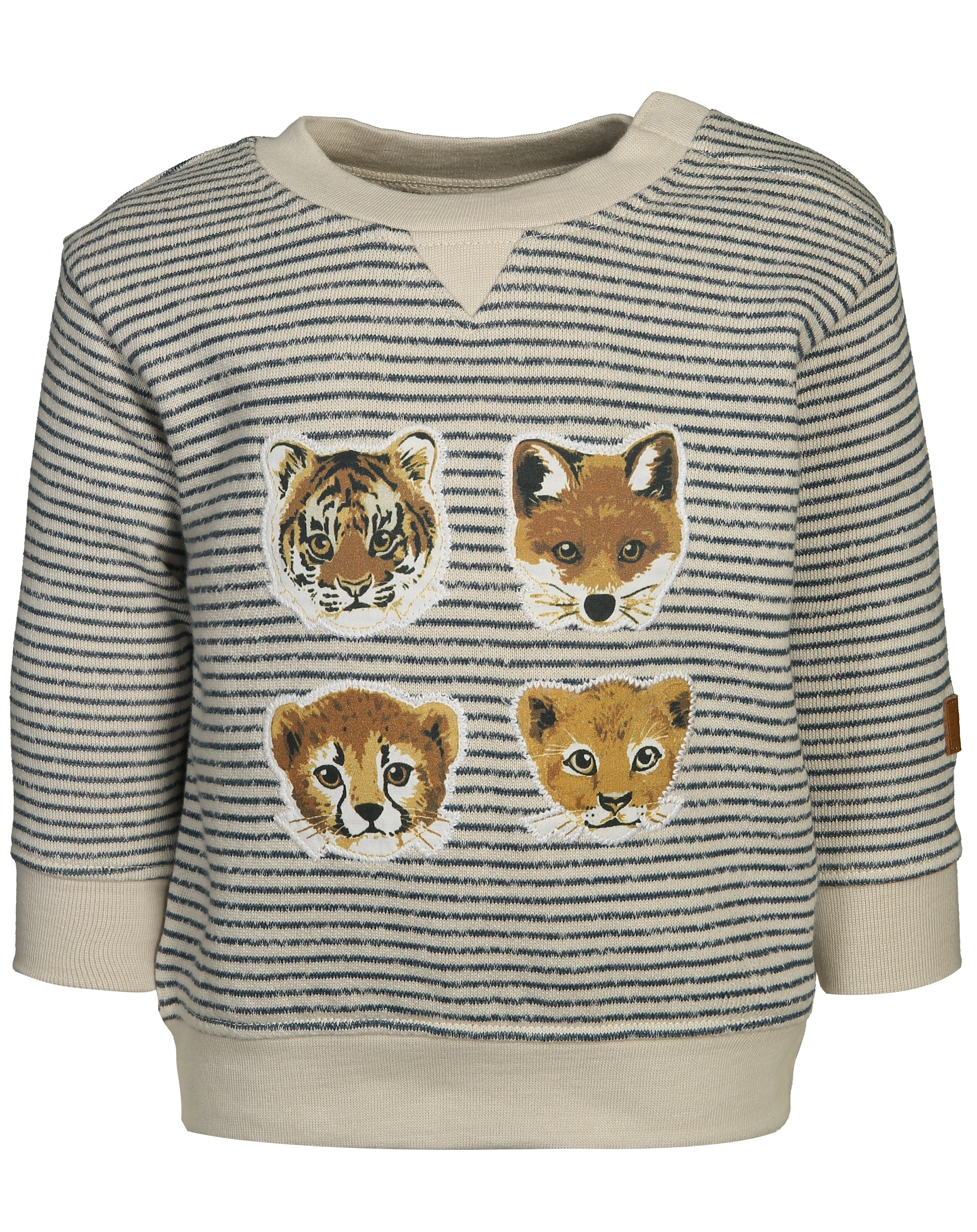 Sweatshirt SEJER geringelt in white sand