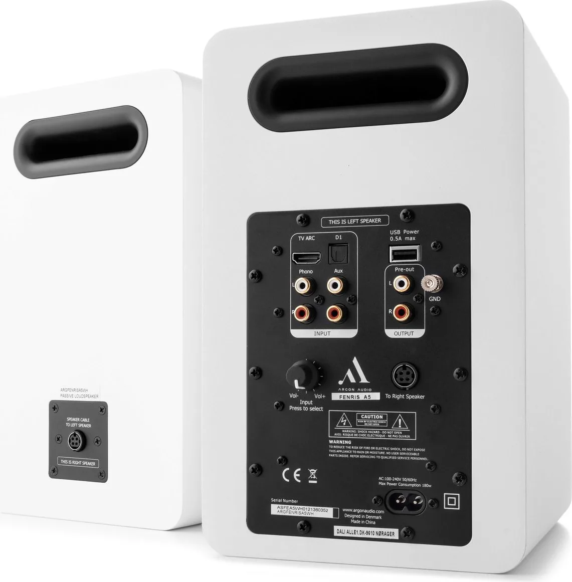 Argon Audio Fenris Active A5 Blanc Enceintes sans fil hi-fi