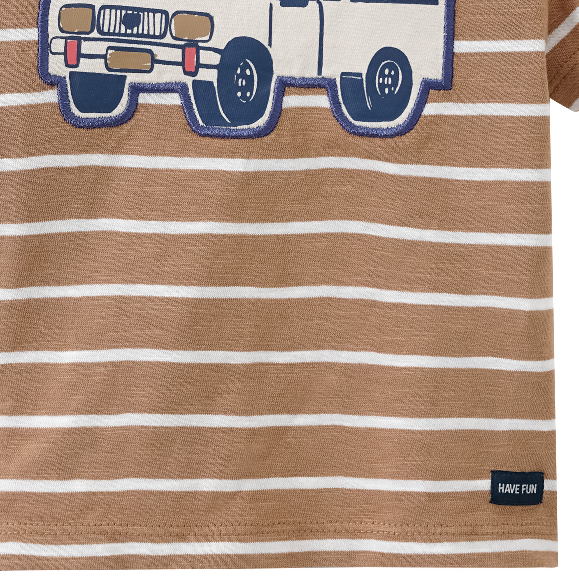 Topomini Baby T-Shirt mit Applikation hellbraun
