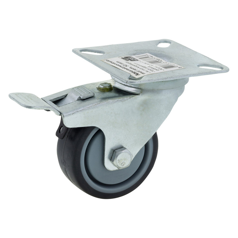 Apparaatzwenkwiel kogellager met rem 50mm 40kg