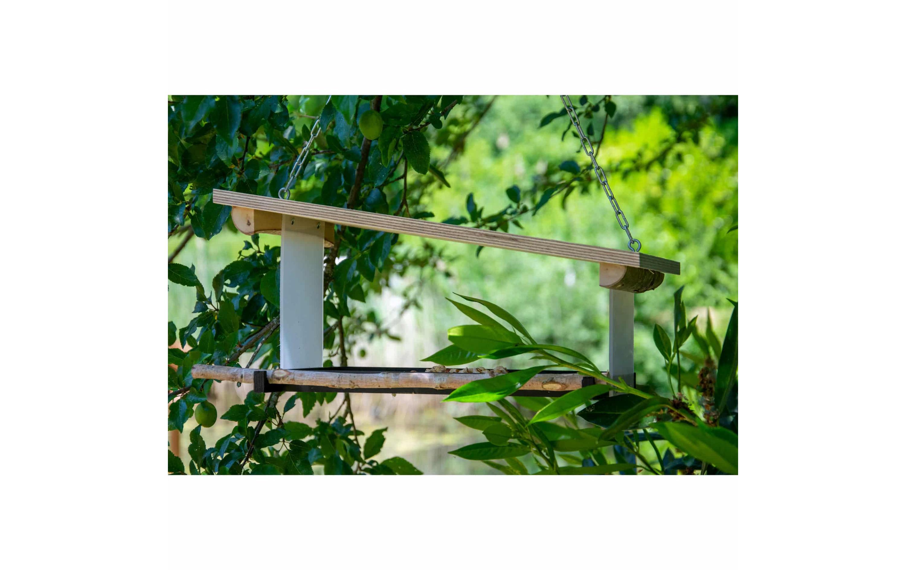 Design-Vogelfutterhaus Futura II, 38 x 22 x 18 cm, HolzMinimalistische Futterstation für Wildvögel