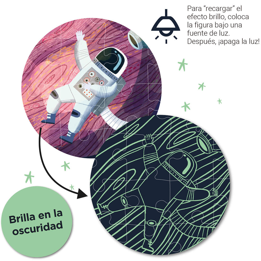 Apli kids puzzel ruimte glow in the dark - 104st
