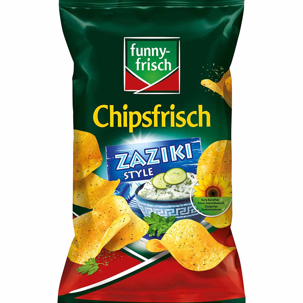 funny frisch Chipsfrisch Zaziki Style 150g MHD:3.2.25