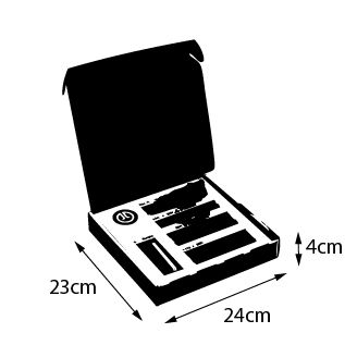 Sample box met rails en kleurstalen