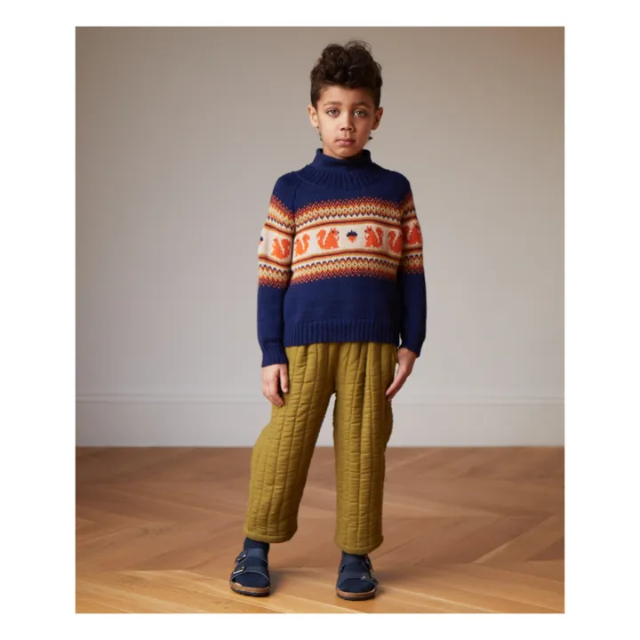 Oeuf NYC Pull Baby Alpaga Ecureuil | Bleu marine