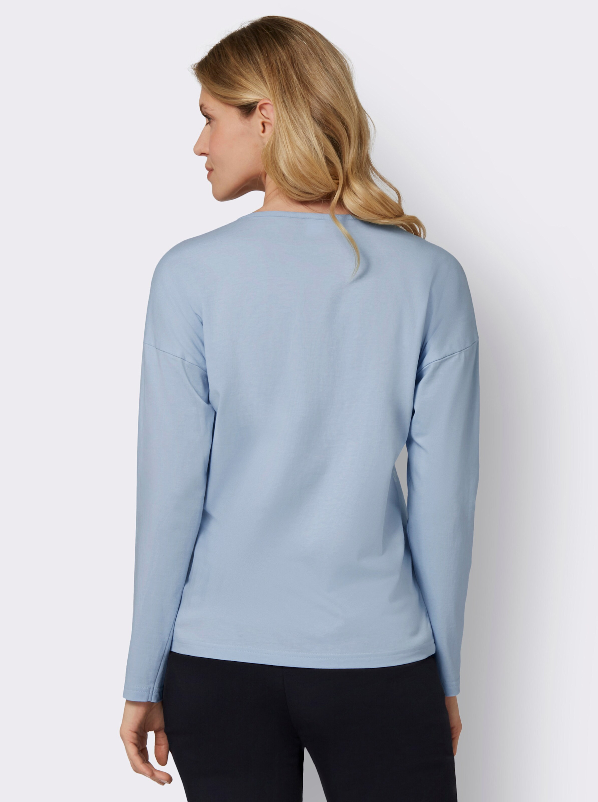 Shirt mit silberfarbenem Print