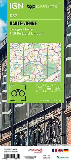 IGN - HAUTE-VIENNE D87 TOP TOURISME 100 IGN