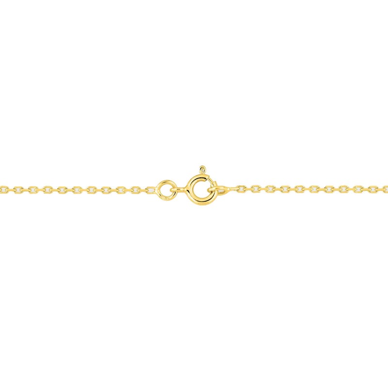 Chaîne mixte 40 cm - Maille Forçat diamanté - Or 18 Carats - Largeur 1.45 mm