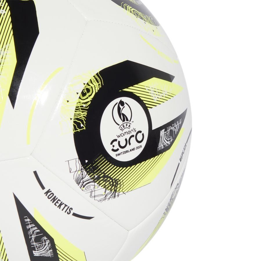 adidas Ballon Konektis Club Women's EURO 2025 - Blanc/Noir/Lucid Lemon