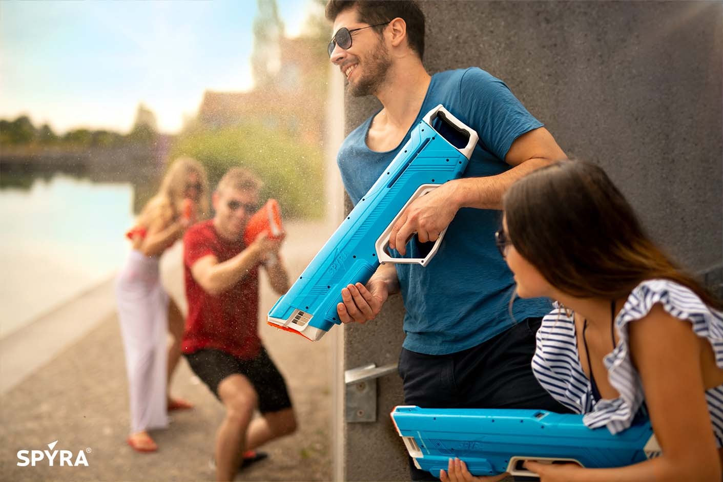 SpyraLX Vandpistol Blue
