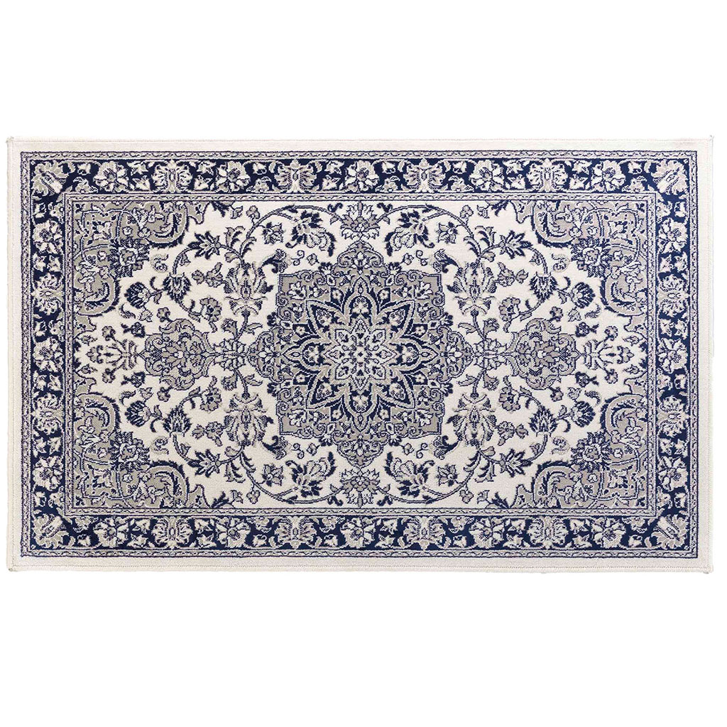 Tapis viscose CHERINE bleu 68x110cm