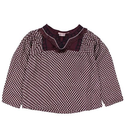 Noa Noa miniature Bluse - Bordeaux m. Punkte