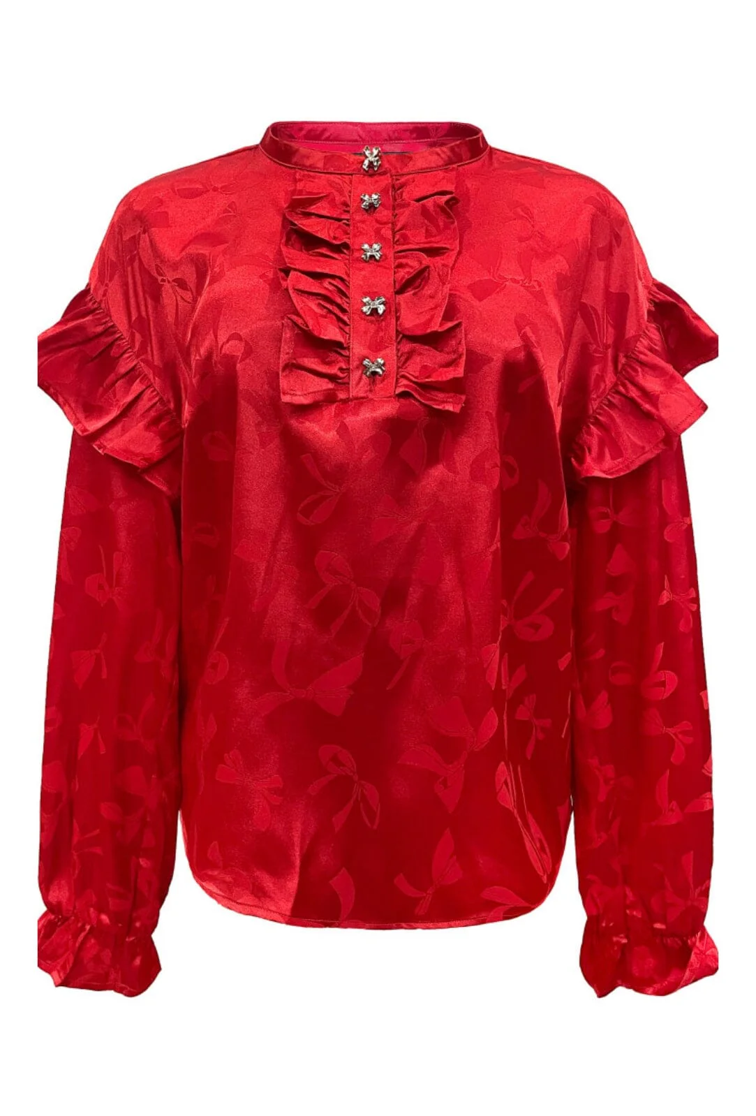 Liberte Tia-Ls-Frill Blouse 22075 red bow