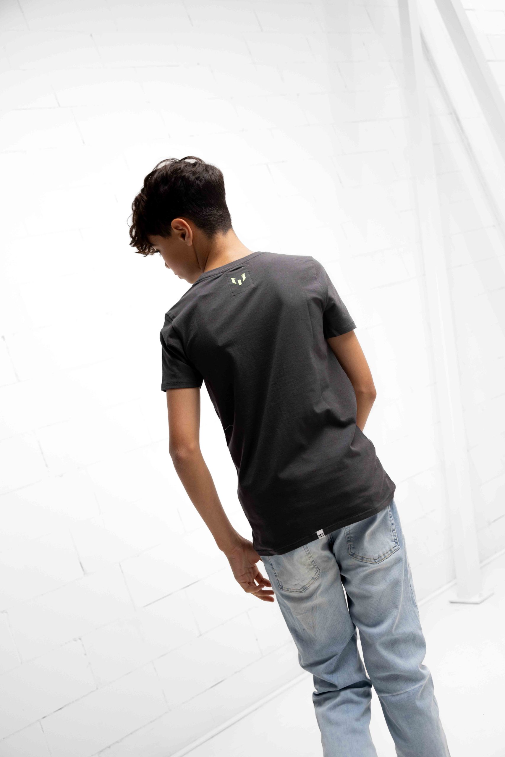 Vingino x Messi Logo T-Shirt Kids Donkergrijs