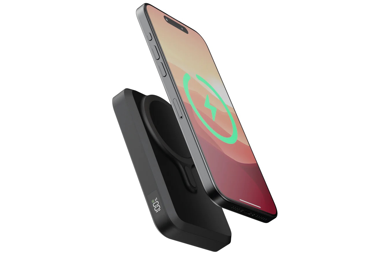(20W) 10000mAh Fuel Series 5 Magnetische MagSafe Powerbank USB C Power Delivery Ladegerät   Kickstand (FS5W101) - Schwarz