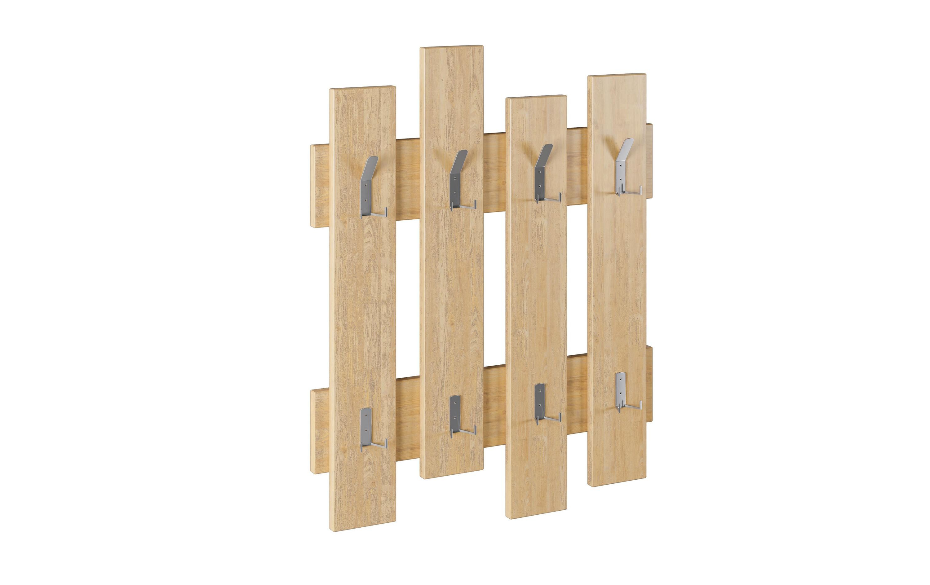 Wandgarderobe Wave 8 Haken, NatureKleiderhaken
