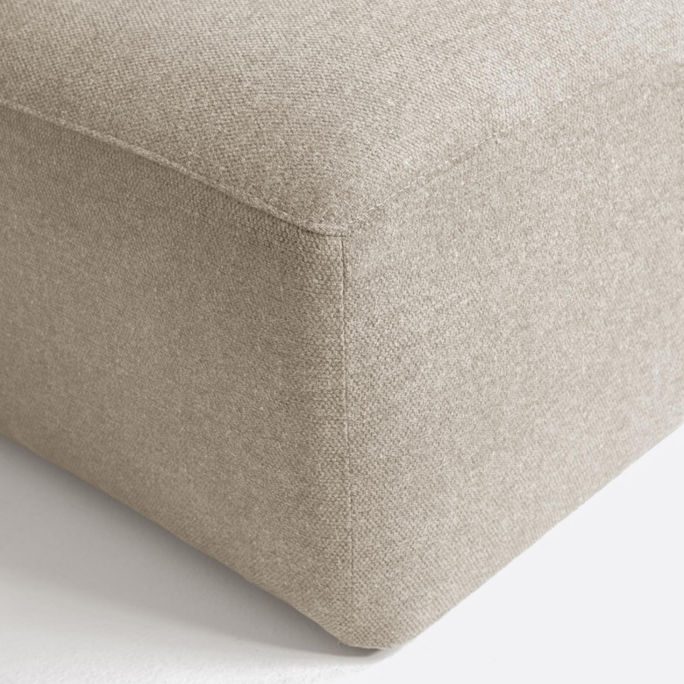 Kave Home Blok 3-zits bank met chaise longue rechts grijs corduroy