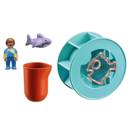 PLAYMOBIL® 70636 1.2.3. Aqua Wasserwirbelrad mit Babyhai