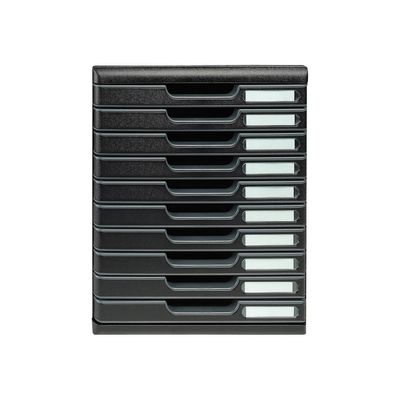 Exacompta Modulo Ecoblack - Module de classement 10 tiroirs - noir