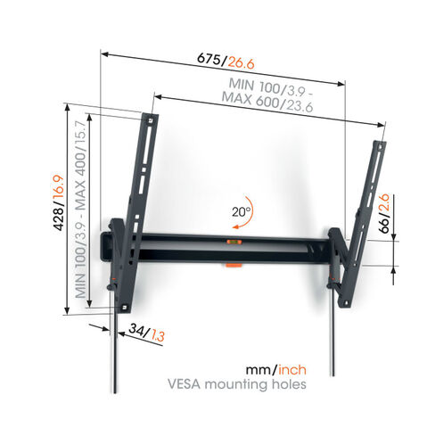 Vogel’s TVM 3615 Tilt – stijlvolle en kantelbare TV-muurbeugel