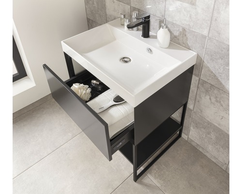 Badmobil wastafelmeubel Chicago 60 x 45 cm wit glanzend gelcoat 7913633