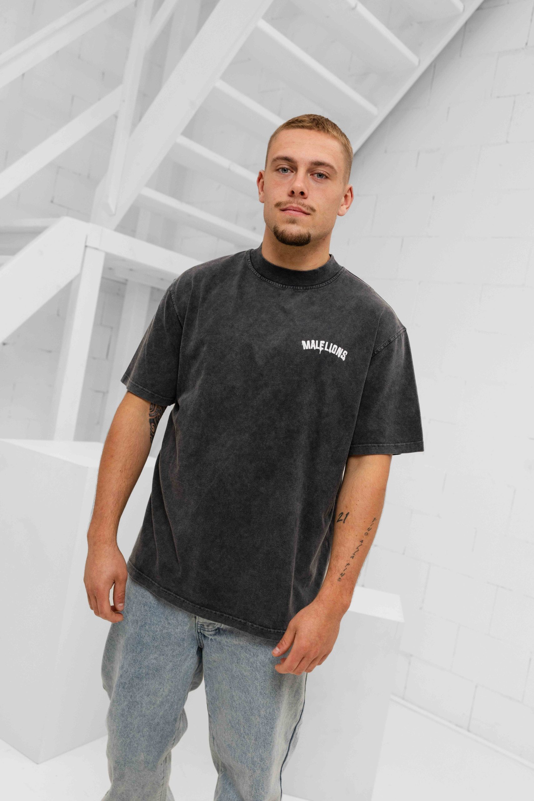 Malelions Graffiti T-Shirt Heren Donkergrijs