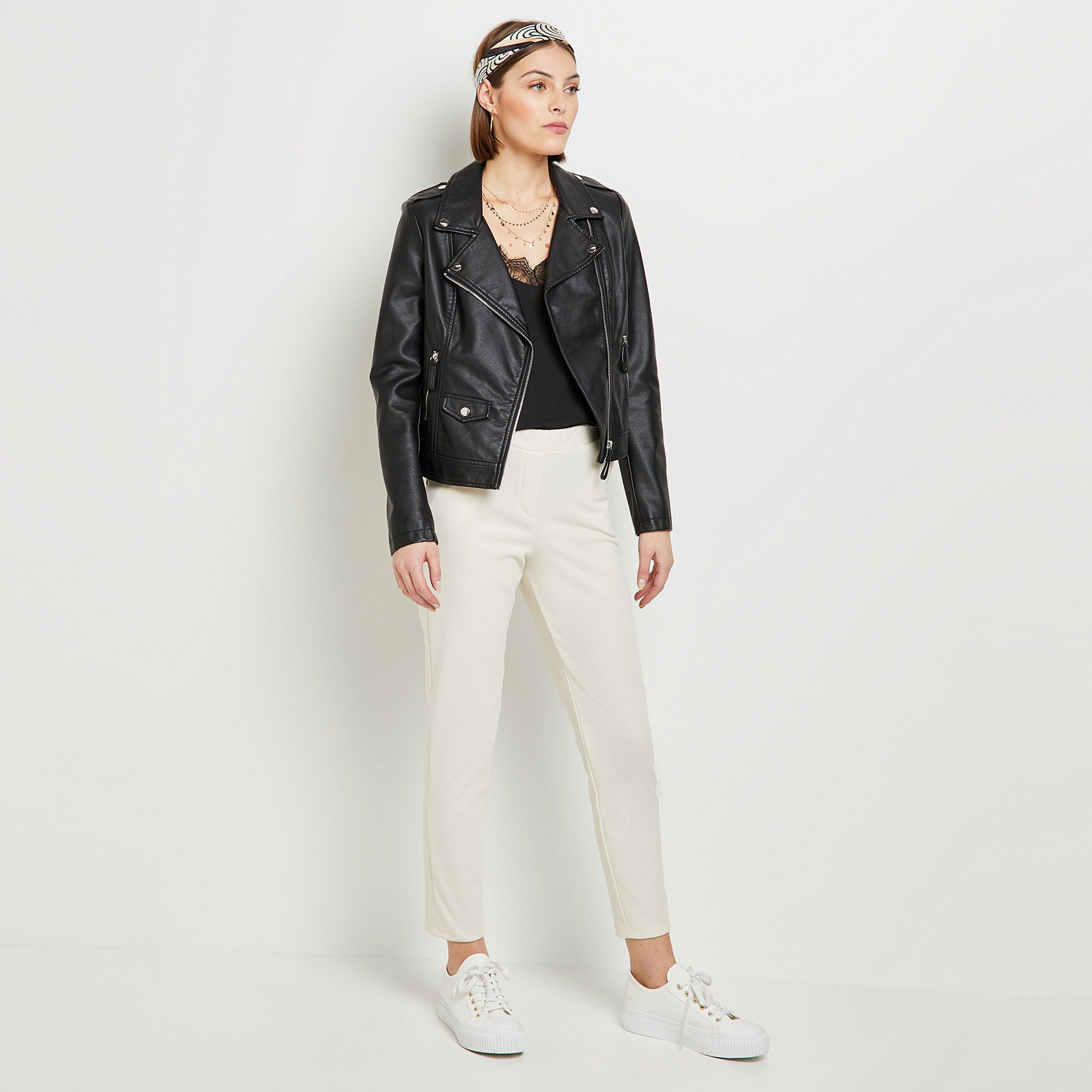 Pantalon maille femme - ECRU