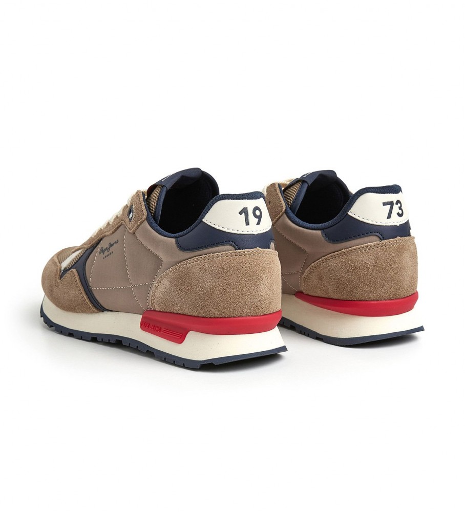 Tênis Pepe Jeans Brit Heritage M em couro marrom