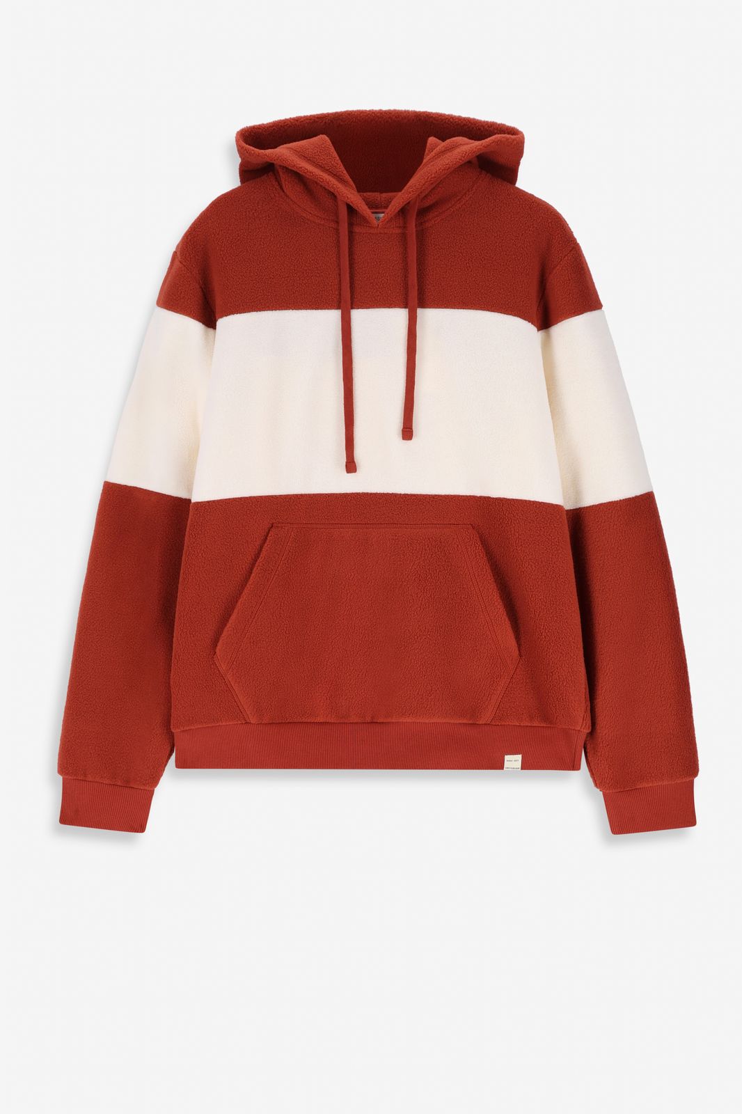 Donkerrode colourblock hoodie
