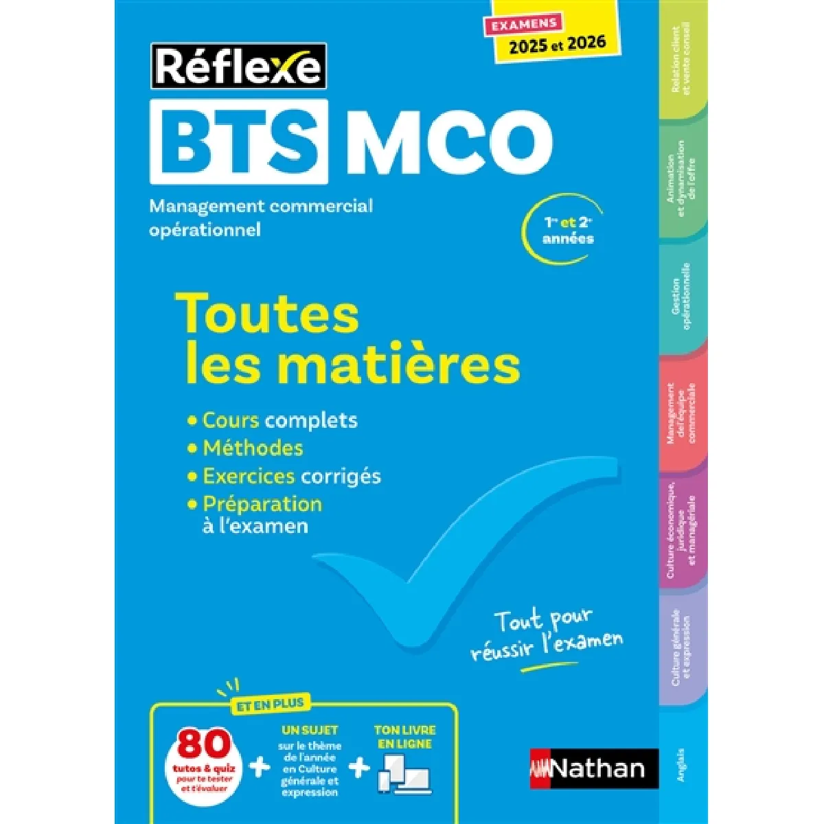 BTS MCO management commercial opérationnel, 1re et 2e années : toutes les matières : examens 2025 et 2026 · Occasion