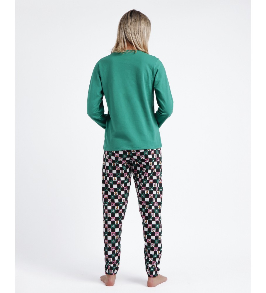 Pijama verde de manga comprida estilo ousado da Disney