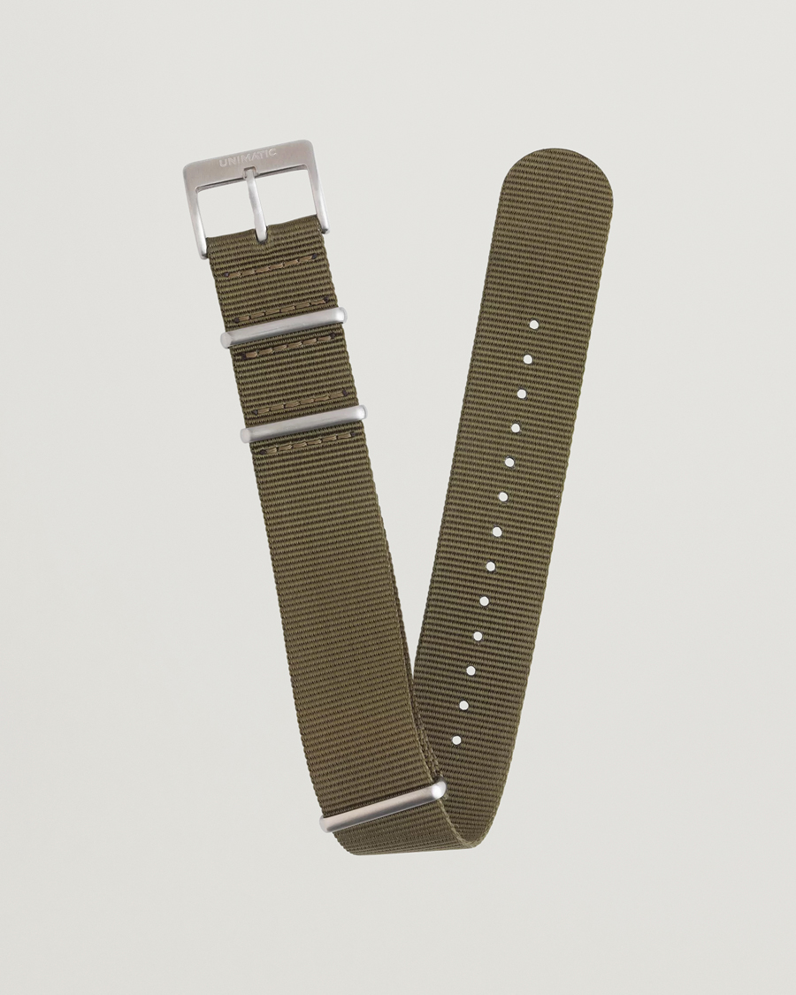 UNIMATIC Nylon Nato Steel 22mm Strap Olive