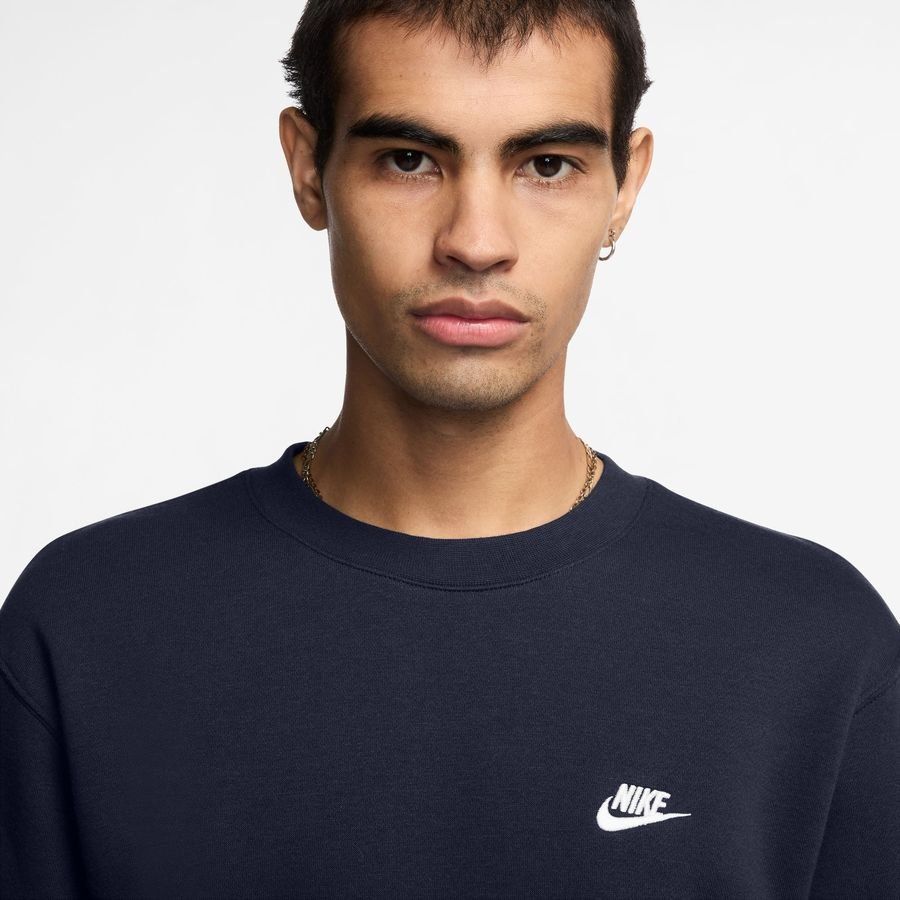 Nike Sweat Club - Bleu Foncé/Blanc