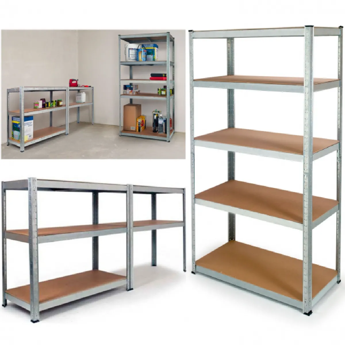 Idmarket market Etagère Modulable Métal 5 Plateaux